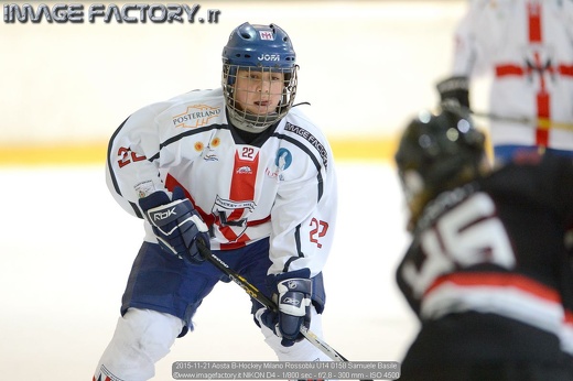 2015-11-21 Aosta B-Hockey Milano Rossoblu U14 0158 Samuele Basile